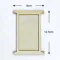 Cadre de broderie en bois DIY accessoire forme rectangulaire outil taille 9x12.5cm - Rouleau 9*12.5cm Base Épaisse (Lot de 2)