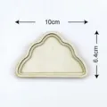 Piece d'artisanat en bois en forme de nuage accessoire de magnet de refrigerateur 10x6.4cm - Style Ethnique N°1 (Lot de 3)