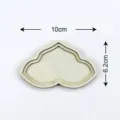 Accessoire d'artisanat en bois base en bois en forme de nuage DIY aimant de frigo 10x6.2cm - Style Ethnique N°2 (Lot de 3)
