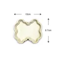 Bois DIY artisanat cadre broderie pièce aimant de réfrigérateur accessoire 10x8.7cm vierge - Style Ethnique N°3 (Lot de 3)