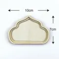 Accessoire artisanal en bois DIY, pièce en bois forme dôme, taille 10x7cm pour fait main. - Style Ethnique N°4 (Lot de 3)