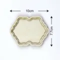 Support en bois festonné pour bricolage DIY, cadre de broderie et aimant de frigo 10x7.7cm - Style Ethnique N°5 (Lot de 3)