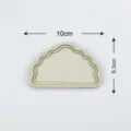 Base en bois en forme de nuage accessoire de bricolage DIY, tranche de bois lisse, 10x6.3cm. - Style Ethnique N°7 (Lot de 3)