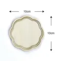 Cadre de broderie en bois 10cm DIY tranche de bois en forme de fleur accessoire pour aimant - Style Ancien 1 (Lot de 3)
