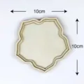 Piece artisanale de cadre de broderie DIY en bois 10cm accessoire de tranche en bois deco - Style Ancien 2 (Lot de 3)