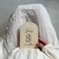 Wooden baby milestone card monthly photo prop arch design for newborn photography props - BABY Style