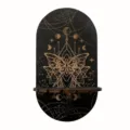 Holz Kristall Regal Wandmontage bohemien hexerei mondphase heilige geometrie ständer - Stil A