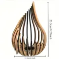 Bougeoir lotus en bois décoration de table support de bougie chauffe-plat design - 23,5 cm * 15,5 cm