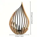 Bougeoir lotus en bois sculpture decorative de bougie chauffe-plat decoration de table - 29,5 cm * 18,8 cm
