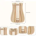 Wooden puzzle flower vase display stand desktop floral arrangement holder decoration 20cm - Style C (14.5x20cm)