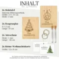 Set de tablero de madera de Navidad con tubos de ensayo de vidrio cuerda y tarjetas. - Estilo 11