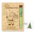 Tarjeta de regalo de dinero de Navidad en madera con tubo de vidrio, decoracion festiva. - Estilo 9