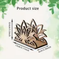 Houten lotus visitekaartjeshouder kantoor retro kaartendisplay standaard 13x6x8,4cm - Servettenhouder 1