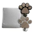 Wooden Paw Wall Hook Cute Animal Design Coat and Towel Hanger for Home Decor Wall Mount SKU - Bubble Bag Packaging / Black and White Set