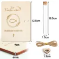 Wooden confirmation gift set with test tube dimensions and details for boys and girls crafts. - Fish