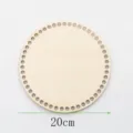 Fond de panier rond en bois 20cm pour crochet DIY fournitures de tistage decoration - Rond / 20cm (2 Pcs/Paquet)