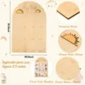 Cornice Foto Bambino Primo Anno Traguardo Pannello Mensile Ricordo Di Nascita Legno - Stile Telaio Porta Due / 26*39CM