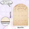 Cornice portafoto miliare in legno per il primo anno del bambino, display mensile. - Stile Telaio Porta Uno / 30x43x0.4cm