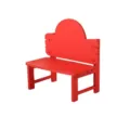Wooden mini chair detail, miniature furniture for dollhouse decoration, desktop display. - Red Style