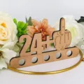 Soporte de dinero de madera para 24 cumpleaños tarjeta regalo decoración mesa chula - Hombre 25 años