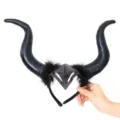 Halloween mavro diavolos kerato stikeka parti cosplay axesouar kakia vasilissa - Ένα μέγεθος / Στέκα Κέρατα Διαβόλου