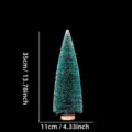 Mini albero di Natale da tavolo con effetto neve floccata, altezza 35cm, peso 84.5 grammi. - 35cm / Blu Pavone