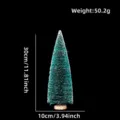 Piccolo albero di Natale in sisal verde da tavolo con effetto neve, altezza 30cm, peso 50.2g. - 30cm / Blu Pavone
