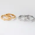 Minimalistischer S925 Silber gebürsteter eternity Ring stapelbares Tropfen Schmuckstück - US-Größe 5 / Ovaler Stil (R03274) / Silber