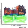 Halloween LED glowing glasses, children party decoration props, flashing plastic frame. - Glowing Frame / Letter Castle