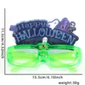 Halloween glowing LED plastic glasses party prop with festive felt topper decoration item - Glowing Frame / Tombstone Skeleton Letters