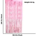 Mattes rosa Fünfeck-Stern-Regenvorhang, ideal für Feiertags- und Hochzeitsdekoration. - Rosa Matt Gold Stern