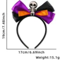 Diadema de calavera Halloween lazo accesorio de pelo fiesta disfraz cosplay nuevo - Estilo Figura de Esqueleto