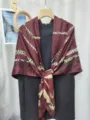Winter fashion 130cm faux silk wool leopard print shawl scarf detail, elegant warm winter scarf. - Style 8 (#8)