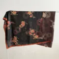 Nuovo foulard quadrato in seta doppia faccia stile cinese, elegante sciarpa con stampa. - Tessuto a doppia faccia - A16