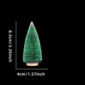 Mini albero di Natale decorazione da tavolo con effetto neve, altezza 8,5 cm, peso 3,8 g. - 8.5cm / Verde erba