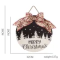 Panneau suspendu de Noël en bois avec nœud de baies, déco de porte rustique, 32cm. - Signe à lettres forêt de pins