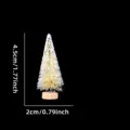 Mini albero di Natale artificiale con neve decorazione da tavolo per festa e casa. - 4.5CM / Bianco