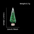 Mini Albero di Natale in Sisal Decorazione da Tavola Neve Bianca Piccolo Accessorio 3.5cm - 3.5CM / Verde erba