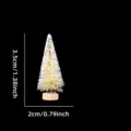 Mini albero di Natale innevato con base in legno, piccolo abete decorativo da tavola. - 3.5CM / Bianco