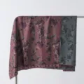 Sciarpa in seta bicolore vintage 140cm, elegante quadrato floreale stile cinese. - Tessuto double face - B03