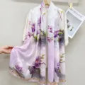 Women Spring Summer Long Scarf Floral Print Shawl Sunscreen Beach Scarf Ideal Gift - PS218 Style