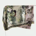 Vintage double-sided xiangyunsha 140cm large square scarf new Chinese style floral silk shawl. - Double-Sided Fabric - B10