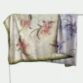 Vintage double-sided Xiangyunsha large silk scarf, 140cm Chinese style floral wrap. - Double-Sided Fabric - B17