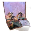 Neo-Chinese retro style imitation silk double-sided printed long scarf elegant shawl - Style-1