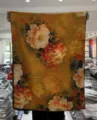 New Chinese retro double-sided floral print long scarf shawl for women spring autumn - Style-4
