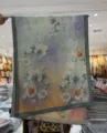 New Chinese retro lotus print scarf high-end double-sided long shawl for spring autumn - Style-6