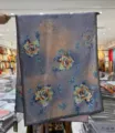 New Chinese retro floral print double-sided long scarf shawl, elegant spring autumn accessory. - Style-7