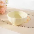 Bol en ceramique blanc creme, bol a riz de 11.6cm, vaisselle esthetique pour la cuisine. - Une Pièce / Blanc Crème
