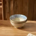 Japanse keramische ramen kommen 7 inch grote soepkommen set van 2 retro blauwe strepen - Blue Rain 7 inch ramenkommen - Set van 2