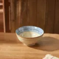 Japanese ceramic ramen bowl 7 inch 1000ml large soup bowl retro tableware blue stripe design - Noodle Bowl / 7"
